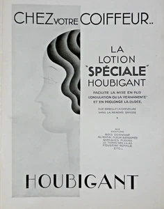 PUBLICITÉ DE PRESSE 1932 HOUBIGANT LA LOTION SPECIALE CHEZ VOTRE COIFFEUR - Picture 1 of 1