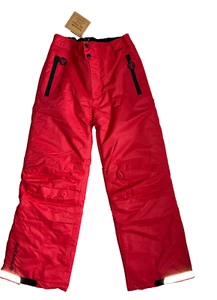 DUCKSDAY Snow Pants Kids Red Size 10 Yrs Waterproof NWT Winter Ski Pants - Picture 1 of 9
