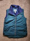 VINTAGE LL Bean Boys Two-Toned Blue Zipper Vest Reflective Youth M/10-12 *NEW*