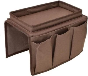 Sofa Armrest Table TV Remote Control Organizer Caddy Holder Drapes Over Sofa ... - Picture 1 of 7