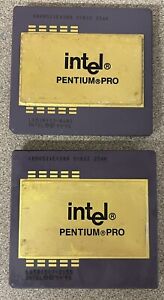 2 Vintage/Intel/Pentium Pro/Processor/CPU/Gold/Rare/Recovery