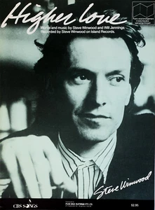 Steve Winwood - Higher Love 1986 Original Australian Sheet Music - Picture 1 of 1