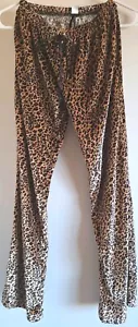 Pantaloni da salotto leopardati per bambine vita elastica cravatta nera Swetts sciolti PJ 28" gamba - Foto 1 di 19