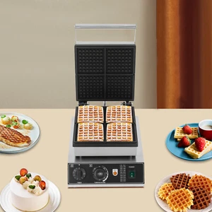 Waffeleisen Belgische Waffelautomat Brüsseler Waffel Waffelmaker 4 Waffeln 1750W - Bild 1 von 18