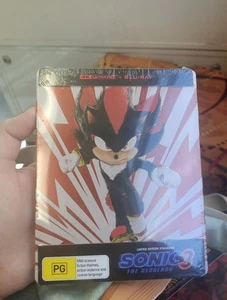 BRAND NEW Sonic The Hedgehog 3 STEELBOOK (4K UHD Blu-Ray, 2024) Movie Rare + Oop - Picture 1 of 2