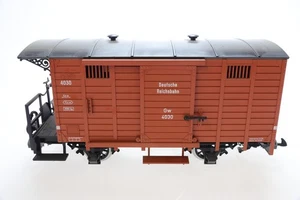 Spur G LGB Lehmann 4030 DRG ged. Güterwagen braun mit Holzkisten beladen N86 - Picture 1 of 4
