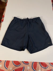 Men's Columbia Omni Shade Medium Belted Navy Blue Quick Dry Shorts. - Picture 1 of 6