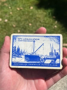Vintage Advertising Playing Cards Sunderland Interest Portobello Sawmill Rare - Picture 1 of 9