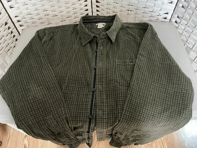 Рубашка мужская Carbon 2 кобальтовая вельветовая размер XL зеленая клетчатая - Изображение 1 из 4