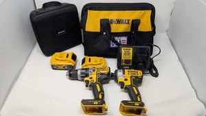 DEWALT 20V MAX XR Brushless Hammer Drill/Impact 2 Tool Combo Kit DCD796 & DCF887 - Picture 1 of 23