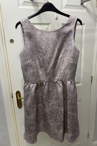 Love Label Women’s Purple Jacquard Summer Mini Dress - UK Size 12 (Never Worn) - Picture 1 of 10