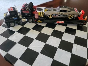 M2 1/64 Diecast Customized 1956 Ford Coe Truck & 1957 Shelby GT-500 & Trailer - Picture 1 of 13