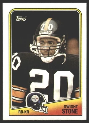 Dwight Stone #167 1988 Topps Pittsburgh SteelersRC Rookie - Image 1 of 2