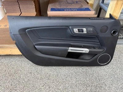 2018-2023 Ford Mustang GT LH Driver Leather Insert Door Panel Grey Stitching - Image 1 of 4