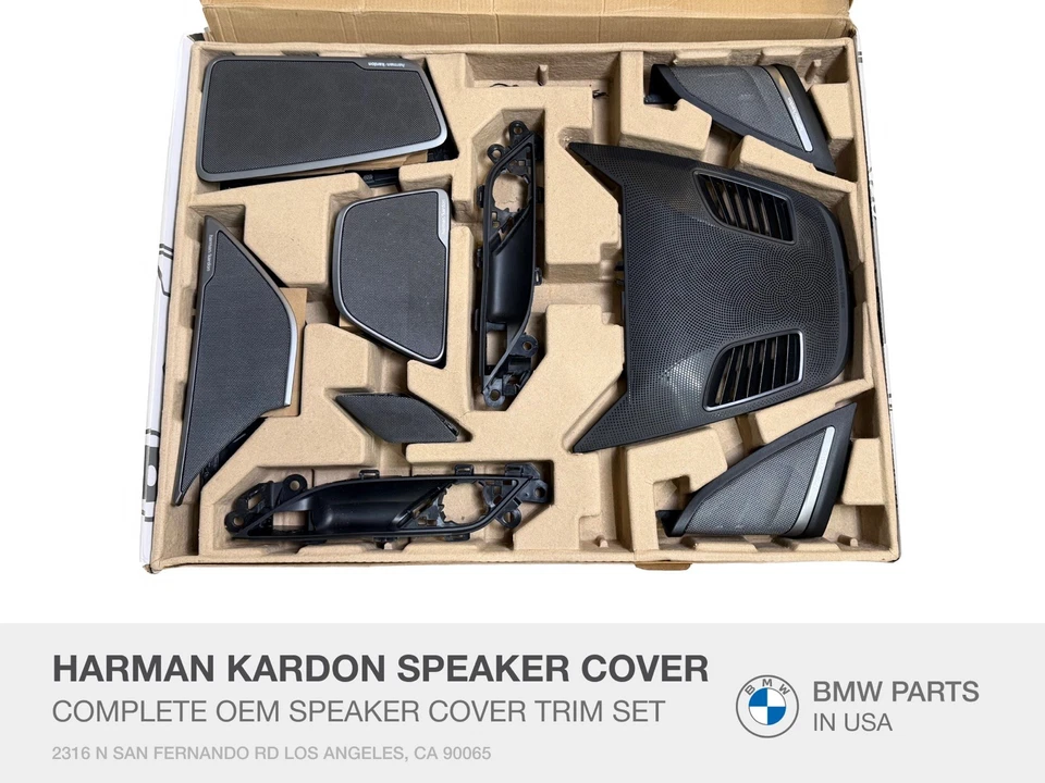 Juego de molduras de cubierta de altavoz BMW G30 G31 Harman Kardon (11 piezas) kit OEM 2017-2023 Foto 1 de 4