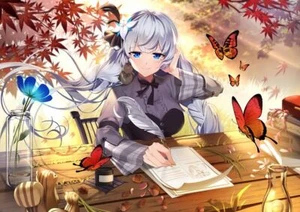 Azur Lane illustre Herbstblätter fließendes Haar maßgeschneiderte Spielmatte Schreibtisch 9316 - Bild 1 von 1