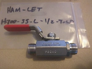 VÁLVULA DE BOLA HAM-LET H-700-SS-L-1/2-T-LD HAM-LET H-7001/2" SS - Imagen 1 de 3