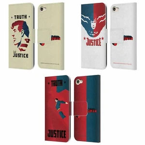 SUPERMAN DC COMICS CHARACTER ART LEATHER BOOK CASE FOR APPLE iPOD TOUCH MP3 - Picture 1 of 8