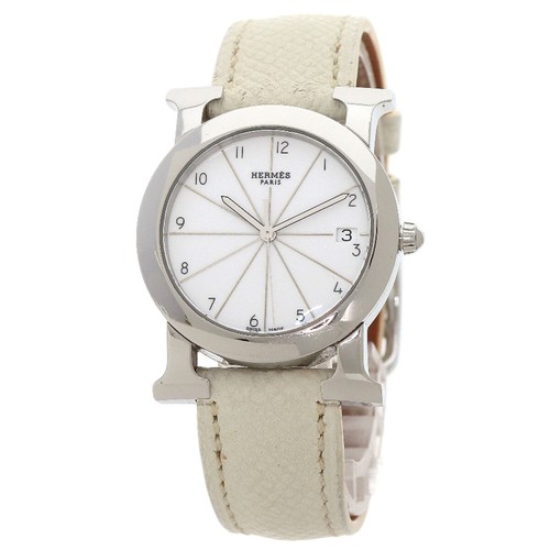 HERMÈS Orologio HERMES H Rondo Orologi HR1.510 Acciaio Inox Pelle Donna