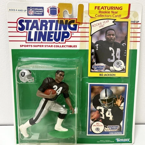Bo Jackson Starting Lineup 1990 Rookie Year Collectors Cards Football Raiders Cover