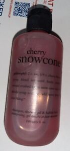 Philosophy CHERRY SNOWCONE 6 Oz Sealed  Shampoo Shower Gel Bubble Bath 3 In 1