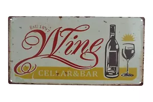 Letrero de vino de metal para bodega y bar - Imagen 1 de 3