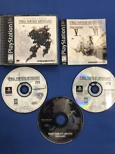 Final Fantasy Anthology ( PS1 1999) Confezione da Collezione Con Colonna Sonora FFV FFVI - Foto 1 di 10