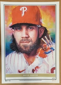 2020 Topps Bryce Harper #9 Game within the Game 10" x 14" Fine Art Print #62/99!
