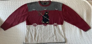 Woolrich Black Bear Woodland Up North Color Block Pullover X-Large Vintage - Bild 1 von 4