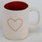 RAE DUNN by Magenta Double Sided Red Heart w/Red Interior Coffee Mug MINT New