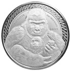 2023 Scottsdale Mint Congo SILVERBACK GORYL 1 uncja .999 Fine Silver Moneta w czapkach