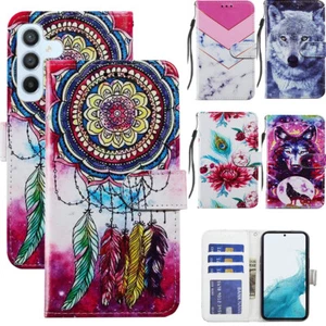 For Samsung A16 A06 A15 A05 A56 A35 A55 Painted Leather Wallet Case Phone Cover - Picture 1 of 22