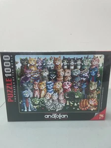Anatolian Jigsaw Puzzle 1000 Pieces Tiles "Cat Family Reunion" 2016 #1030 - New - Picture 1 of 3