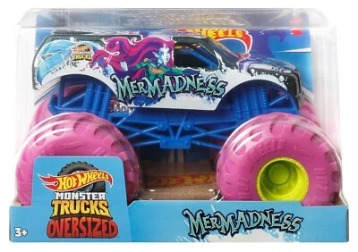 全新美泰 罕见 风火轮 Monster Trucks 1/24 压铸 MerMadness — 第 1/4 张图片