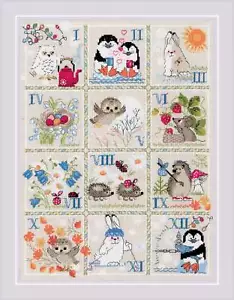 Riolis Counted Cross Stitch Kit Forest Calendar R1979 - Picture 1 of 10