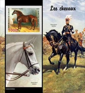 Horses MNH Stamps 2022 Djibouti Souvenir Sheet - Picture 1 of 1