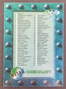Batman Forever 1995 Checklist Fleer Metal Card (NM) - Picture 1 of 2