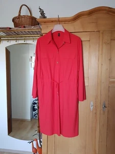 MARC CAIN🌞luftiges Hemdblusenkleid*Frühlings/Sommerkleid❤N7 (46)🦋tolles Rot - Bild 1 von 12