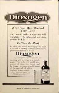 1917 Oakland Chemical Co Dioxogen Antiseptic Mouth Wash Antique Print Ad - Picture 1 of 6