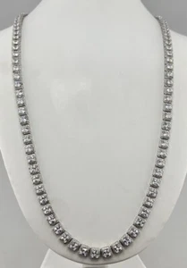 925 56,7 g Sterling Silber 26" 6 mm Tennis Halskette wunderschön!!! - Bild 1 von 4