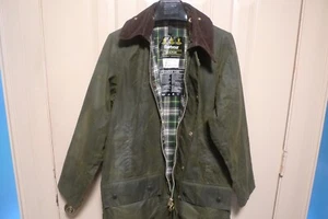 BARBOUR -A150 BEAUFORT WAX COTTON JACKET & HOOD - MADE IN ENGLAND - SAGE - 38 - Picture 1 of 24