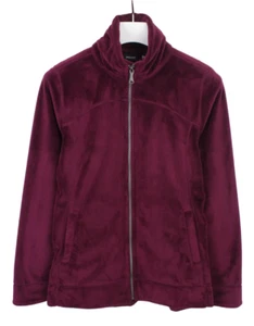 Marmot Sweatshirt Ladies M Zip Stand up Collar Fluffy Dark Purple - Picture 1 of 9
