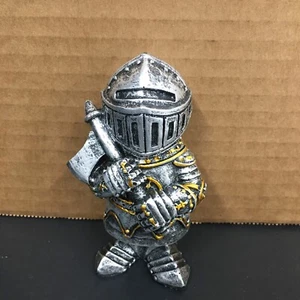 Knight Garden Gnomes Decorations Funny Medieval War Sculpture Army Guard (Read) - Picture 1 of 9