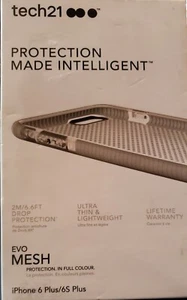 tech21 Evo Mesh Ultra-Thin Case for iPhone 6 Plus/6S Plus Clear/Gray - Picture 1 of 1