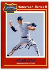 1991 Jumbo California Sunflower Seeds Nolan Ryan Texas Rangers #20