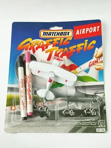 1991 MATCHBOX DIECAST GRAFFIC TRAFFIC AIRPORT GF-150 BIPLANE MISSING TRUCK RARE - Picture 1 of 9