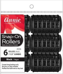 Annie Snap-On Rollen Größe Jumbo 6 Stück schwarz 1015 - Bild 1 von 4