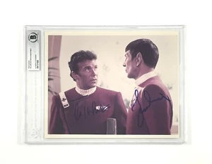 Star Trek Signed Slabbed Encapsulated Photo Leonard Nimoy William Shatner BAS - Picture 1 of 6