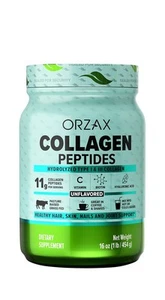 Collagen Peptides Powder - 11 g Collagen Type I & III, Biotin & Hyaluronic Ac... - Picture 1 of 7