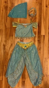 90s Vintage Disney Children’s Princess Jasmine Costume Crown Scarf Medium 7/8 - Picture 1 of 11